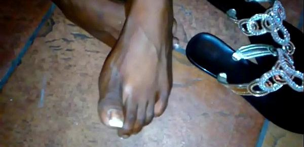  Ebony chic Ashley feet looped